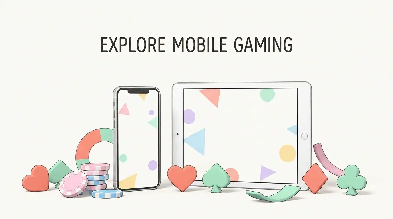 Generic smartphone and tablet representing mobile-browser casino access